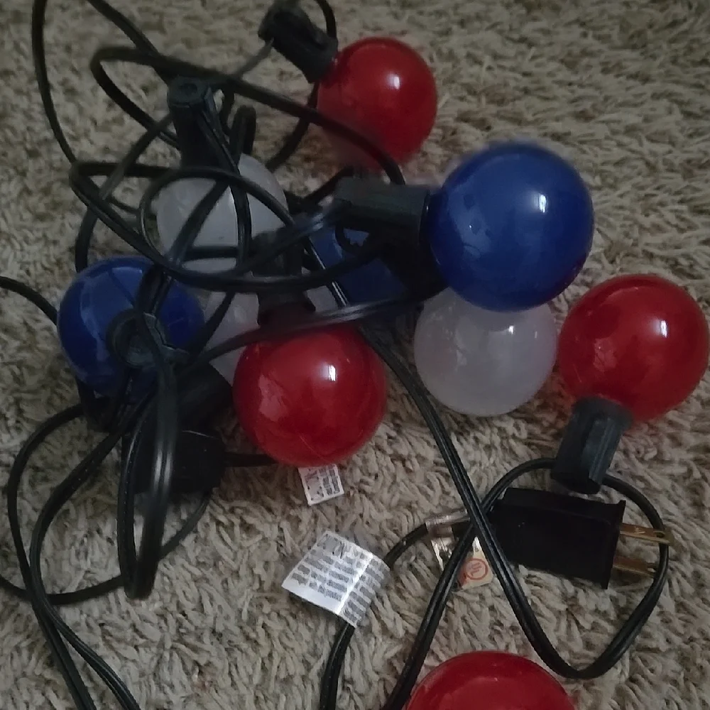 Threshold LED String Lights - Red, Blue, White